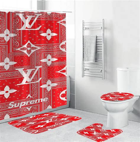 Supreme X Louis Vuitton Art Shower Curtain 